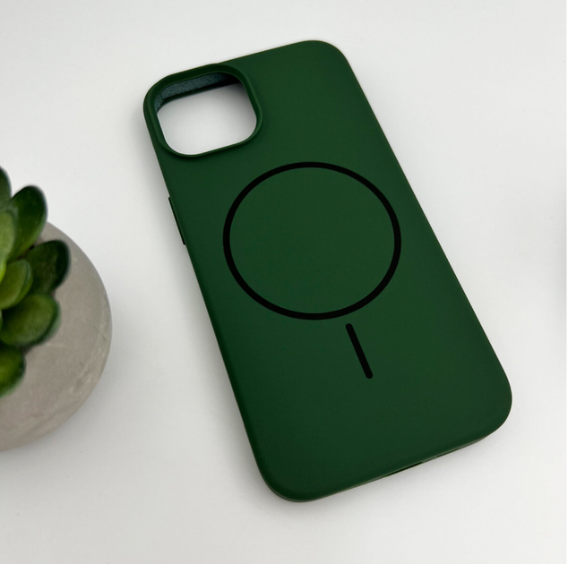 Захисний чохол-накладка Cosmic Silicone Case Magnetic для Apple iPhone 15 Atrovirens (SilMag15-54) - зображення 3