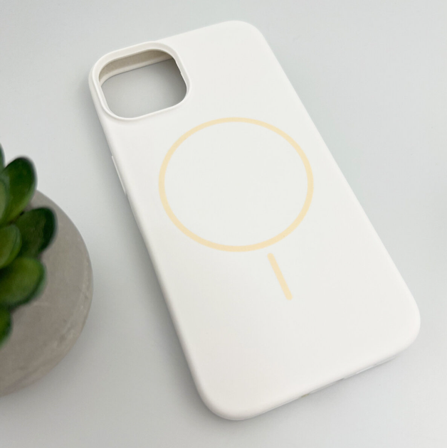 Захисний чохол-накладка Cosmic Silicone Case Magnetic для Apple iPhone 15 White (SilMag15-9) - зображення 3