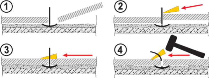 Система вирівнювання плитки VOREL кліпси + клини 2 мм 300 + 100 шт. 04732 (5906083089541) - зображення 4