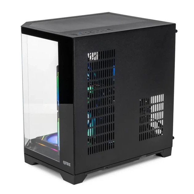 Корпус для ПК Qube Crystal ARGB (CRYSTAL_GBNU3) Black mATX без БЖ - изображение 4