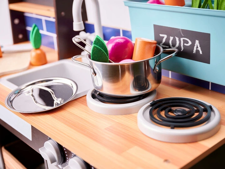 Kuchnia dla dzieci Lulilo LOFT XXL Drewniana MDF z akcesoriami 96 cm KX6286 (5903039717879) - obraz 3