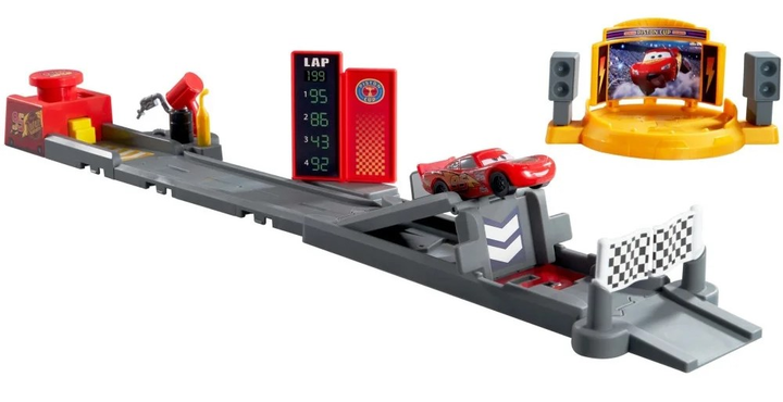 Автомобільний трек Cars Тачки Стрибок за Золотий Поршень з машинкою Блискавка Макквін JDJ02 (0194735284900) - зображення 3