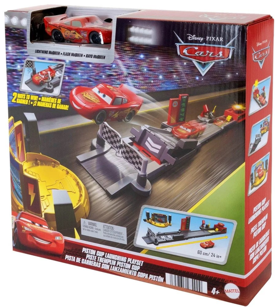 Автомобільний трек Cars Тачки Стрибок за Золотий Поршень з машинкою Блискавка Макквін JDJ02 (0194735284900) - зображення 1