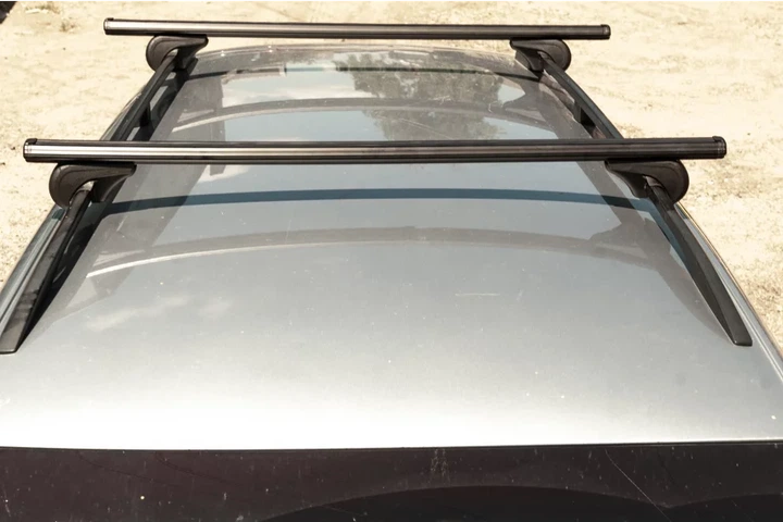 Перемычки на рейлинги для Kia Clarus (2 шт), черные перемычки для Kia Clarus, аксессуары Kia Clarus - изображение 6