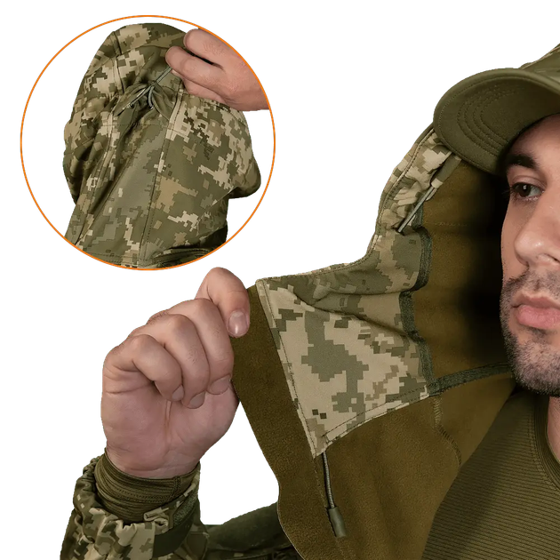 Куртка мужская теплая CM Stalker SoftShell Пиксель L (Kali) - изображение 5