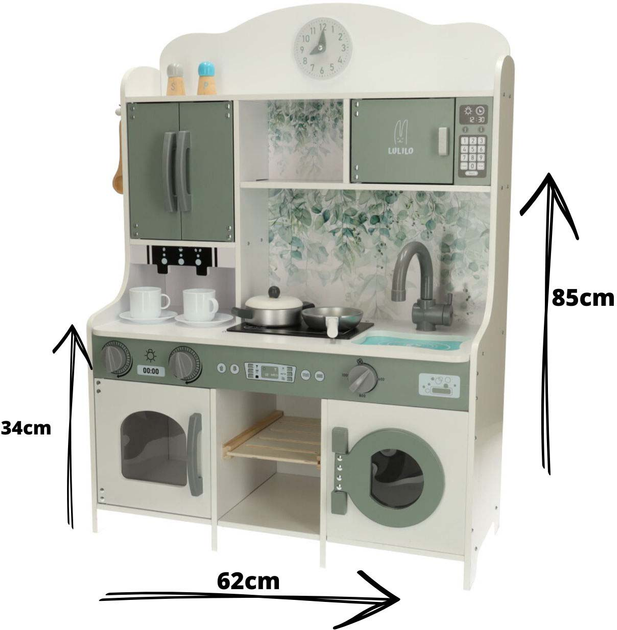 Kuchnia drewniana MDF Lulilo SALIKO z ekspresem 85 cm KX4910 (5903039736658) - obraz 16