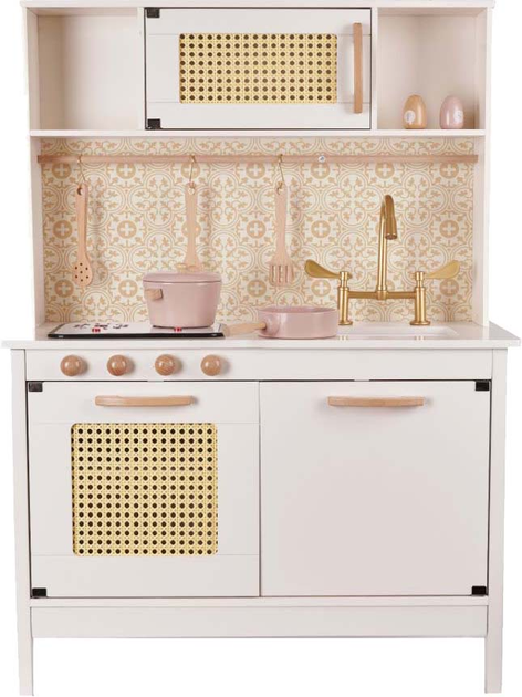 Kuchnia dla dzieci Lulilo BOHO Drewniana MDF z akcesoriami Retro 100 cm KX6284 (5903039717855) - obraz 1