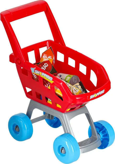 Магазин для дітей Shantou Супермаркет прилавок візок для покупок з аксесуарами KX6394 (5903039709645) - зображення 5