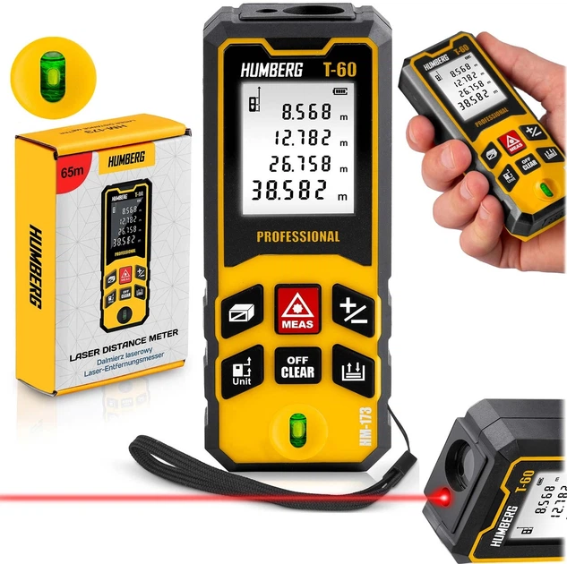 Лазерний далекомір Humberg HM-173 60 м (5903890624828) - зображення 4