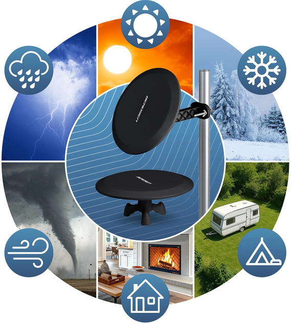 Антена внутрішня Berdsen BD-955 TV Ultra HD 4K Black (5903890629533) - зображення 6