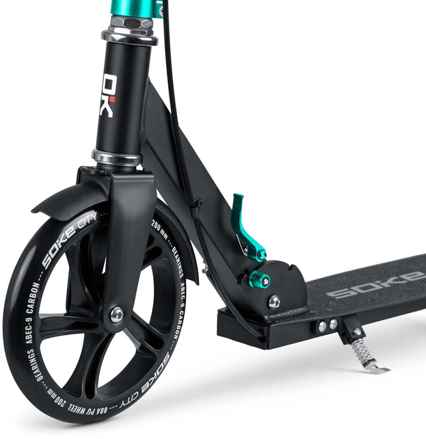 Hulajnoga miejska Soke City Czarno-turkusowa 1590 (5903890605797) - obraz 14