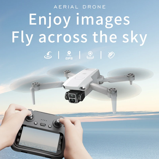 Квадрокоптер LYZRC L106 MAX с камерой 4K, GPS, экраном на пульте, FPV, бесщеточными моторами, до 1200 м, до 25 мин полета + кейс - Фото 3 Квадрокоптер LYZRC L106 MAX с камерой 4K, GPS, экраном на пульте, FPV, бесщеточными моторами, до 1200 м, до 25 мин полета + кейс - изображение 3