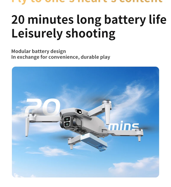 Квадрокоптер LYZRC L106 MAX с камерой 4K, GPS, экраном на пульте, FPV, бесщеточными моторами, до 1200 м, до 25 мин полета + кейс - Фото 4 Квадрокоптер LYZRC L106 MAX с камерой 4K, GPS, экраном на пульте, FPV, бесщеточными моторами, до 1200 м, до 25 мин полета + кейс - изображение 4