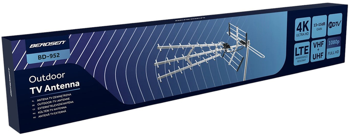 Antena zewnętrzna Berdsen BD-952 TV Ultra HD 4K (5903890629496) - obraz 2