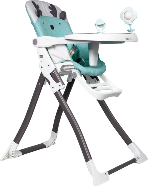 Стільчик для годування EcoToys складний Зелений (5903089066156) - зображення 4
