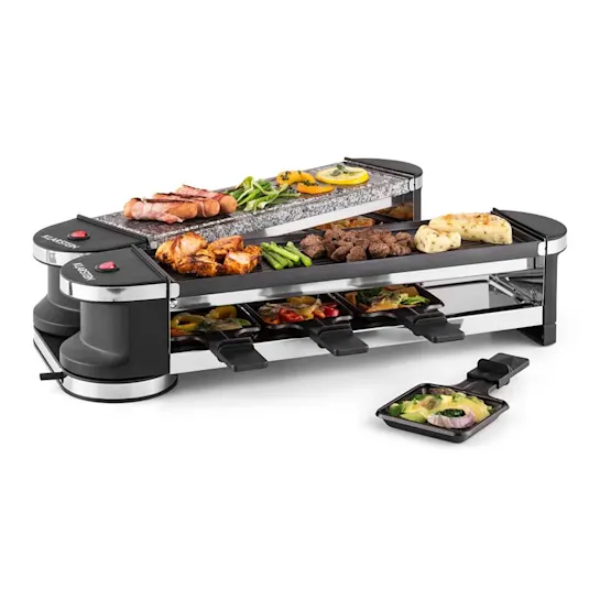 Электрогриль раслет раклетница Klarstein Tenderloin 50/50grill-raclette Черный Б/У - изображение 5