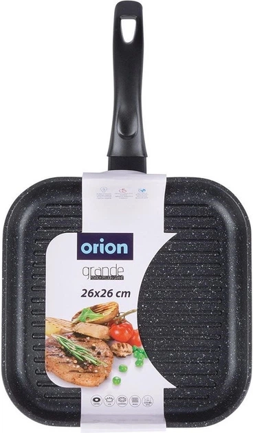Сковорода гриль Orion Grande гранітна квадратна 26 x 26 см (8592381146245) - зображення 12