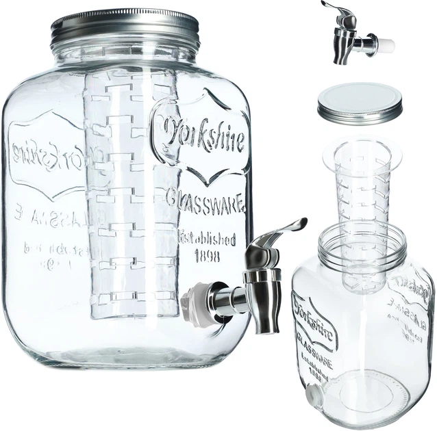 Słój do napojów Kadax Rodez z kranikiem i wkładem 4 l (5903699493397) - obraz 2