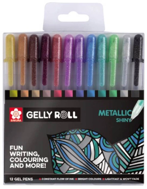 Набір гелевих ручок Sakura Metallic POXPGBMET12 12 кольорів (8712079395728) - зображення 1
