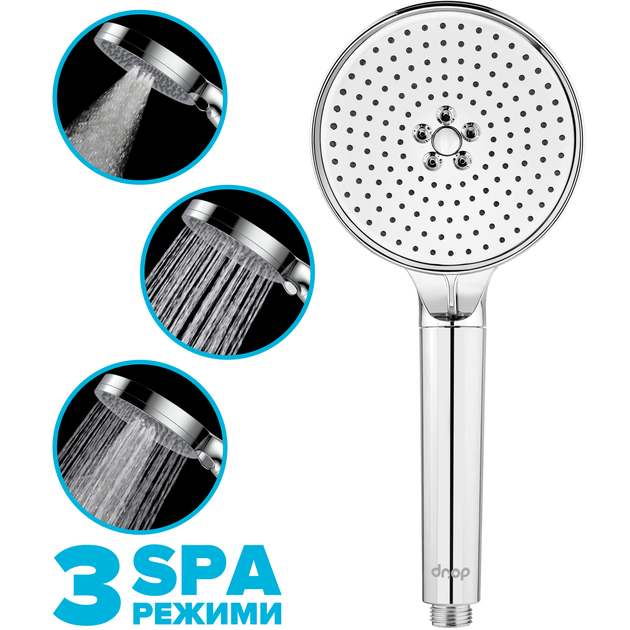 Фильтрующая душевая лейка DROP SPA3F-MULTI120F на 3 SPA потока с угольным фильтром - изображение 4
