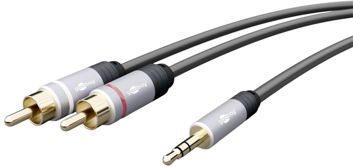 Kabel przejściowy Goobay Jack 3.5 mm - 2 x RCA 1.5 m (4040849785795) - obraz 2