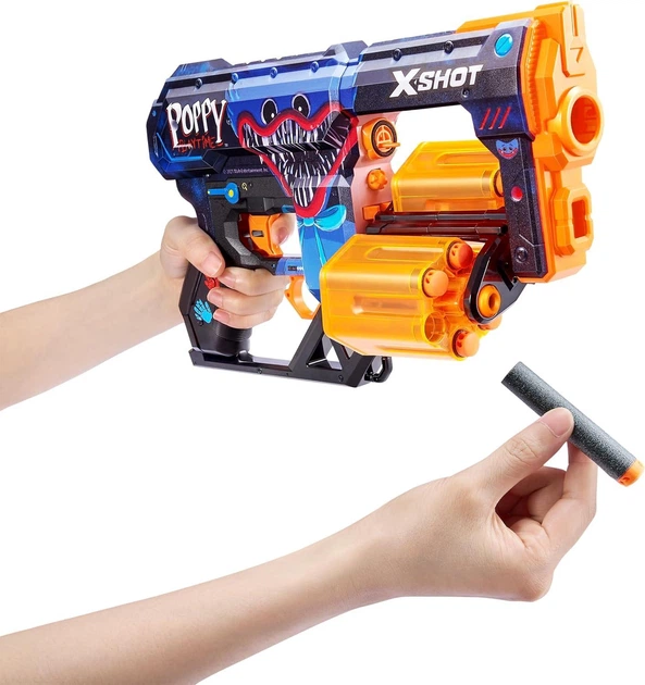 Бластер XSHOT Skins Dread Poppy Playtime - Jumpscare (12 Darts) by