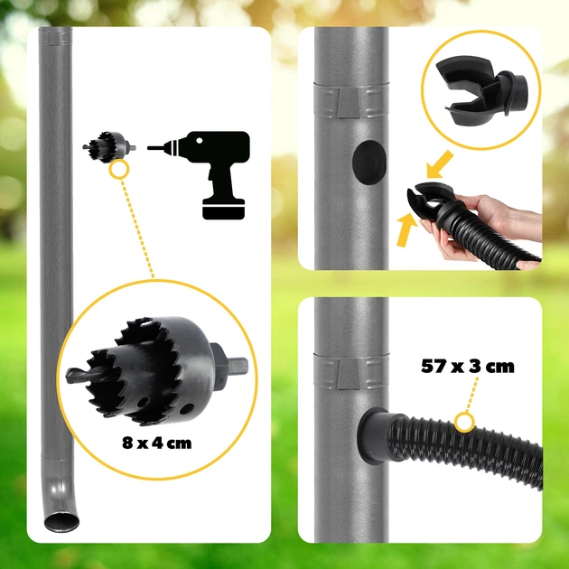 Zbiornik na deszczówkę Kadax Reveret 240 L Brązowy - obraz 3