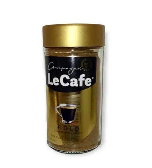Кофе растворимый LE Cafe Gold гранулированный стеклянная банка 200г крепость средняя (КР-00048) - Фото 1 Кофе растворимый LE Cafe Gold гранулированный стеклянная банка 200г крепость средняя (КР-00048) - изображение 1