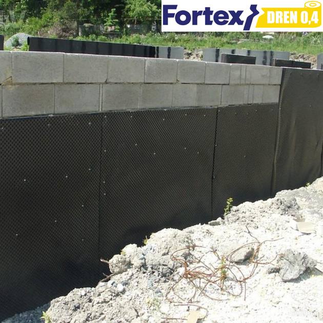 Дренажная мембрана Fortex DREN 0,4 1,5x20 м, 30 м2 - изображение 12