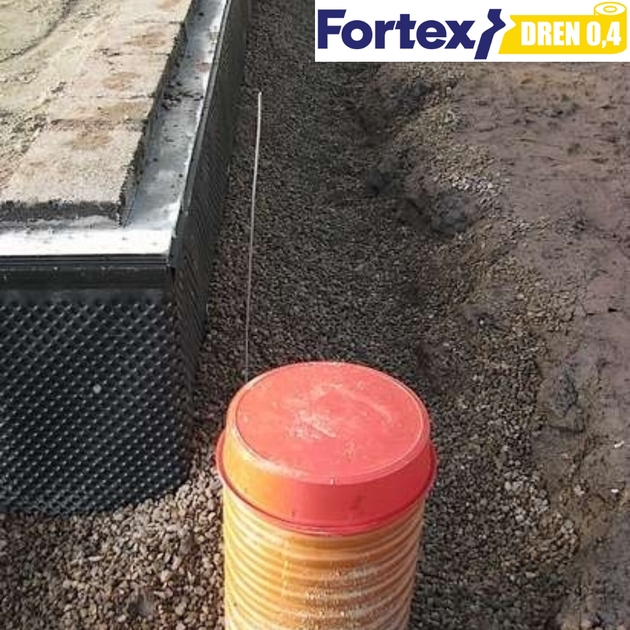 Дренажная мембрана Fortex DREN 0,4 1,5x20 м, 30 м2 - изображение 14