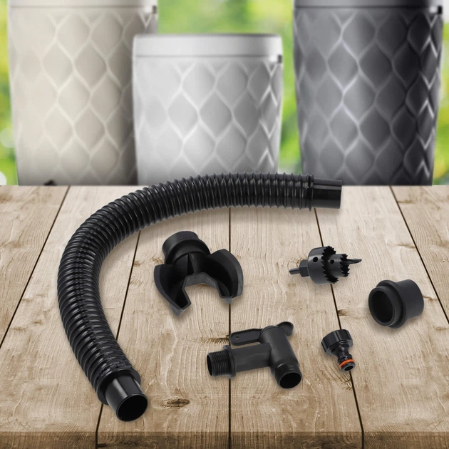 Zbiornik na deszczówkę Kadax Reveret 240 L Antracytowy - obraz 6