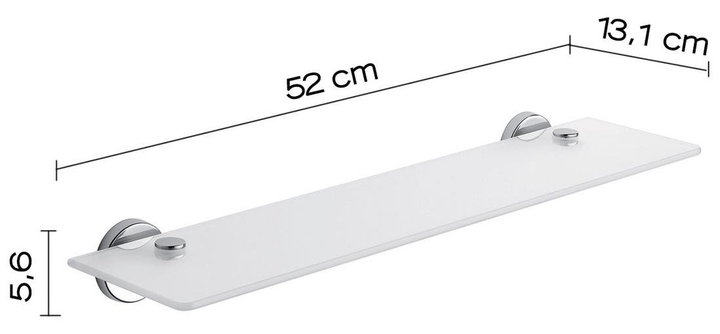 Полиця для ванної кімнати Gedy Felce FE19/55 (0000FE191355100) - зображення 2