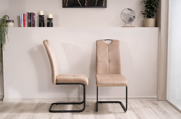Стул кухонный AXO VELVET черный каркас/беж BL.28 AXOVCBE Signal - Фото 4 Стул кухонный AXO VELVET черный каркас/беж BL.28 AXOVCBE Signal - изображение 4