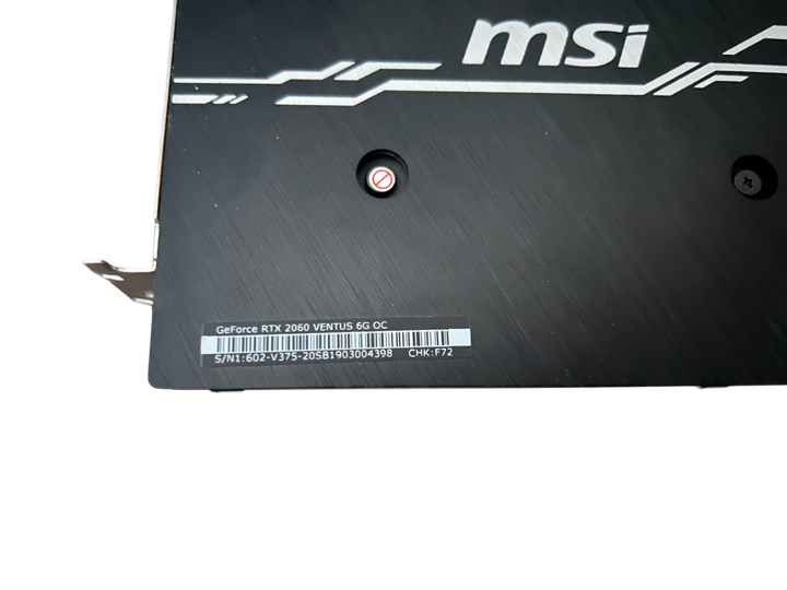 Видеокарта RTX 2060 6GB MSI Ventus (GeForce RTX 2060 VENTUS 6G OC) Б/У - изображение 6