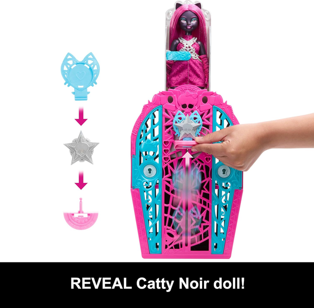 Кукла Монстер Хай Кэтти Нуар Тайны Жахлева Жахо-секреты Mattel Monster High Catty Noir JBG82 - Фото 5 Кукла Монстер Хай Кэтти Нуар Тайны Жахлева Жахо-секреты Mattel Monster High Catty Noir JBG82 - изображение 5