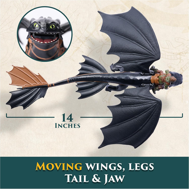 Игровая фигурка Дракон Беззубик и Иккинг Как приручить дракона Dreamworks Dragons Toothless - Hiccup 6074007 - Фото 5 Игровая фигурка Дракон Беззубик и Иккинг Как приручить дракона Dreamworks Dragons Toothless - Hiccup 6074007 - изображение 5