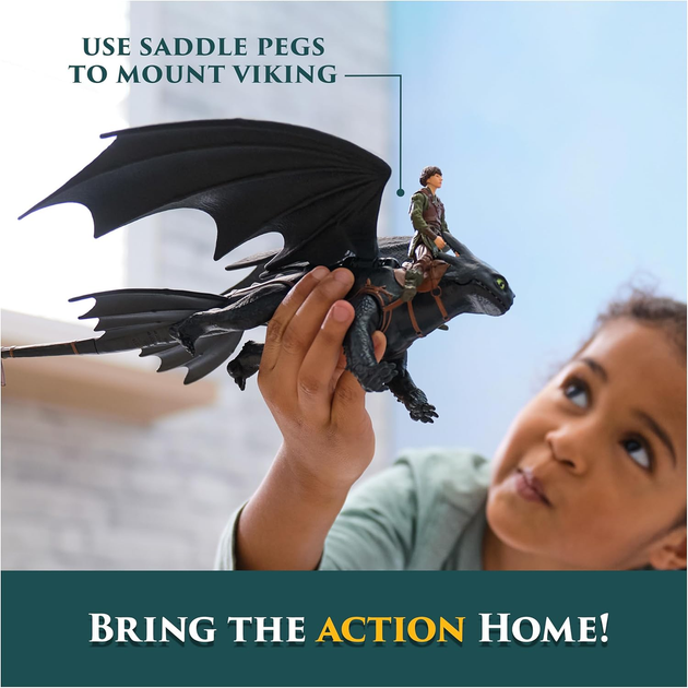 Игровая фигурка Дракон Беззубик и Иккинг Как приручить дракона Dreamworks Dragons Toothless - Hiccup 6074007 - Фото 6 Игровая фигурка Дракон Беззубик и Иккинг Как приручить дракона Dreamworks Dragons Toothless - Hiccup 6074007 - изображение 6