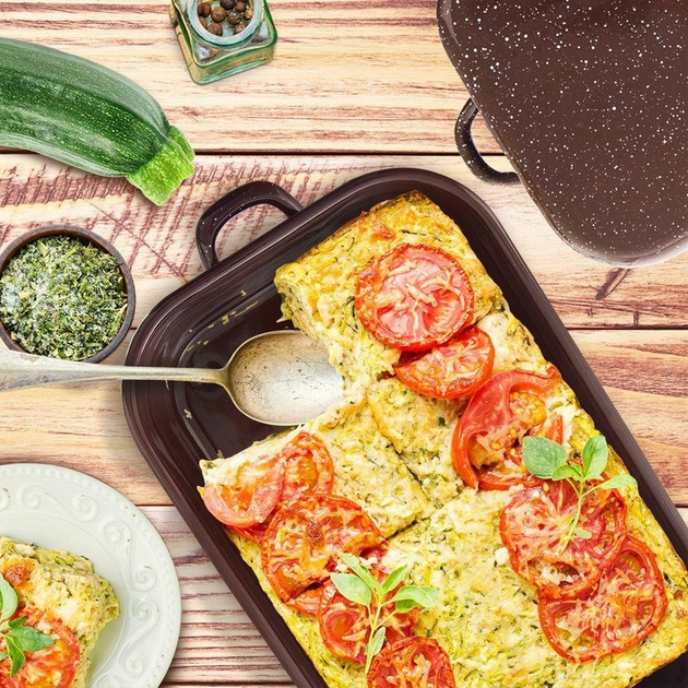 Brytfanna do piekarnika Orion z pokrywką emaliowana prostokątna 39 x 23 x 13..5 cm 2.9 l (8592381175221) - obraz 4