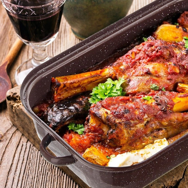 Brytfanna do piekarnika Orion z pokrywką emaliowana prostokątna 39 x 23 x 13..5 cm 2.9 l (8592381175221) - obraz 6