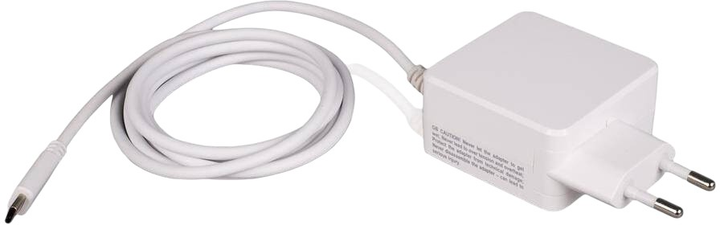 Zasilacz sieciowy do laptopa Whitenergy 45 W USB-C Biały (5908214375592) - obraz 1