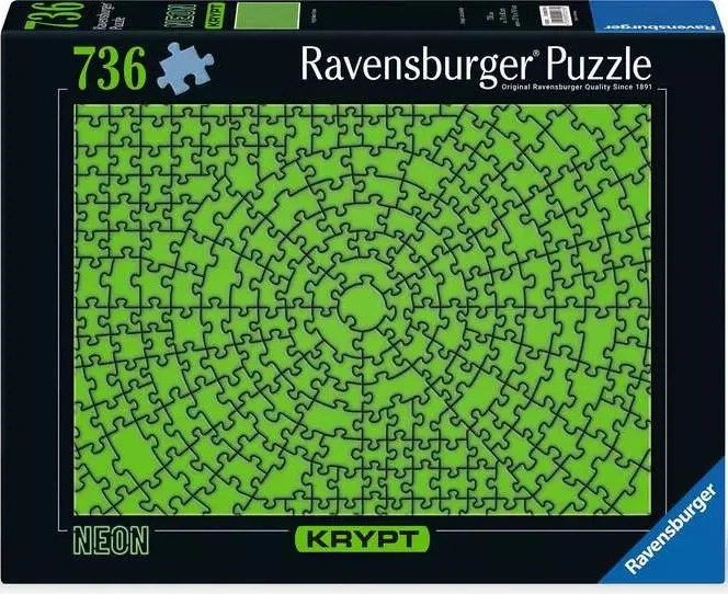 Puzzle Ravensburger Krypt Neon Zielony 736 elementów 12000276 (4005555002765) Ravensburger - obraz 1