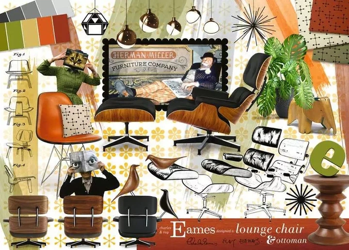 Пазл Ravensburger Eames Design Classics Крісло для вітальні 1000 елементів 12000399 (4005555003991) Ravensburger - зображення 2