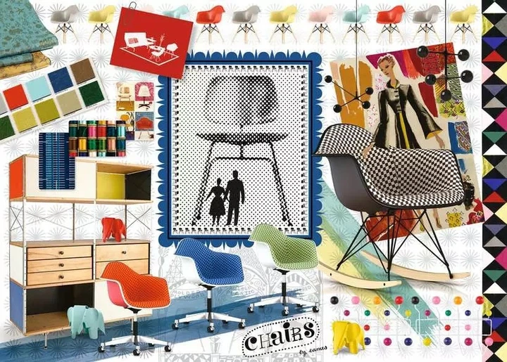 Пазл Ravensburger Eames Design Classics Крісла 1000 елементів 12000400 (4005555004004) Ravensburger - зображення 2
