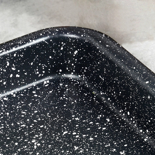 Brytfanna do piekarnika Orion Grande granitowa prostokątna 39.5 x 33.5 x 4.5 cm (8592381144425) - obraz 4