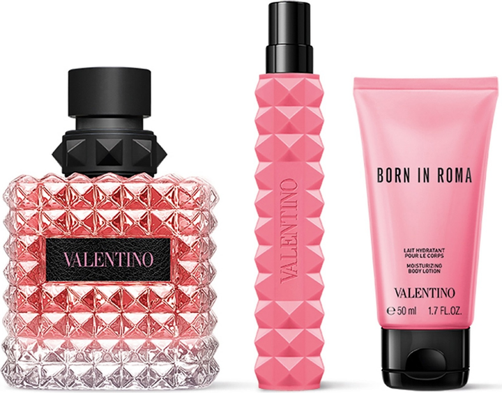 Zestaw damski Valentino Donna Born In Roma Woda perfumowana 100 ml + Miniaturka Woda perfumowana 10 ml + Balsam do ciała 50 ml (3614274680133) - obraz 2