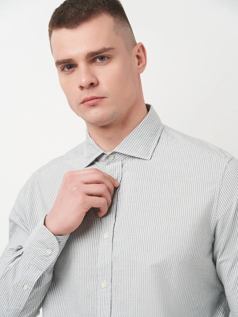 Рубашка slim fit из хлопка Massimo Dutti 133427500p09 L комбинированная (100004962) - изображение 4