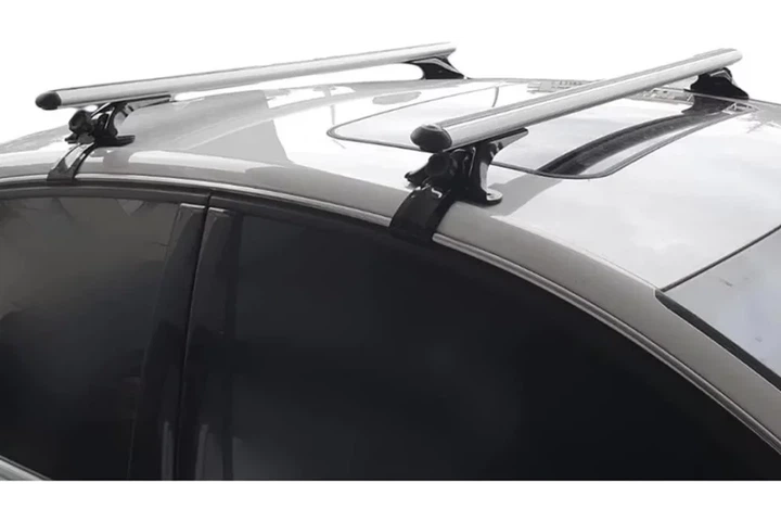 Автобагажник для гладкой крыши Oluksuz V4 (хром, пара) для Nissan Note 2004-2012 гг - изображение 3