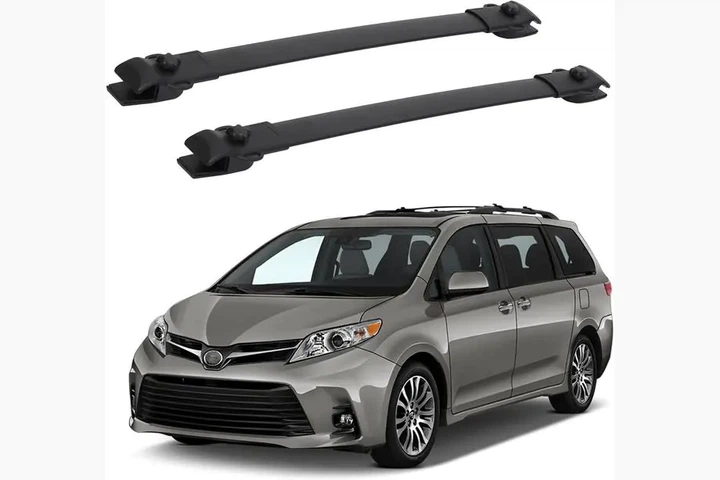 Toyota Sienna 2010-2020: Поперечные рейлинги для багажника (2 шт) - изображение 3