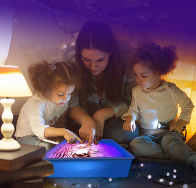 Планшет для рисования песком с LED-подсветкой (синий) - изображение 3