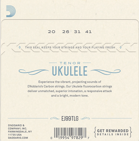 Струны для укулеле D'Addario EJ99TLG Tenor Low G Fluorocarbon - Фото 2 Струны для укулеле D'Addario EJ99TLG Tenor Low G Fluorocarbon - изображение 2